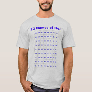 72 namn av guden t-shirt