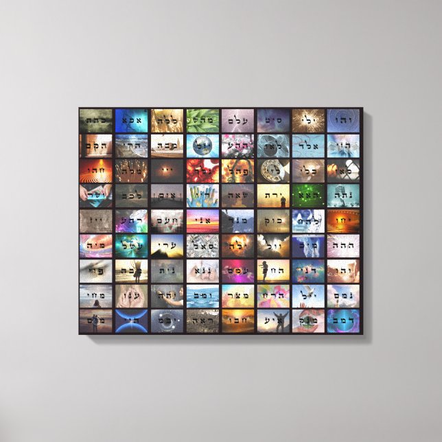 72 Namn av Guds Kanvastryck (Framsida)