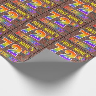 72ND FÖDELSEDAG för grafittiregnbågeLook! & Presentpapper