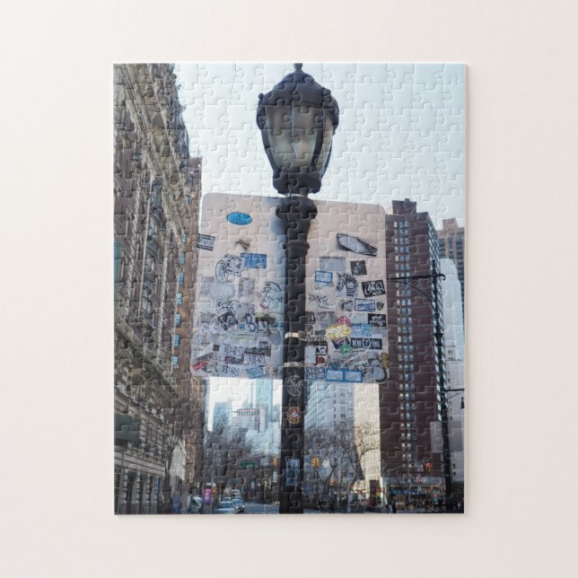 72nd Street Lampost Sign New York City NYC Pussel (Vertikal)