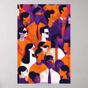 733 DagsHeroes i Urban Mosaic Poster