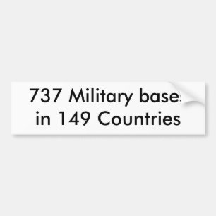 737 militärbaser i 149 länder bildekal