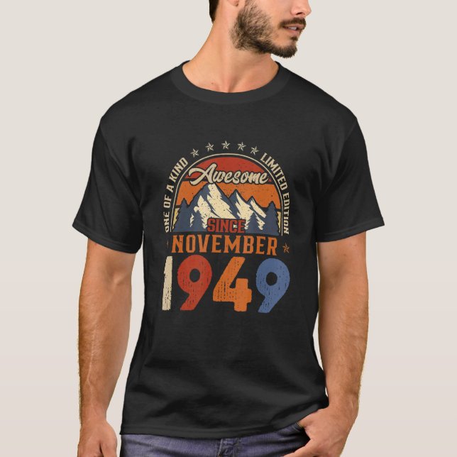 73 år gammal Fantastisk sedan november 1949 73:e f T Shirt (Framsida)