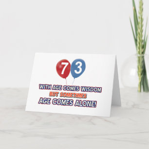 73 åriga vishetfödelsedagdesigner kort