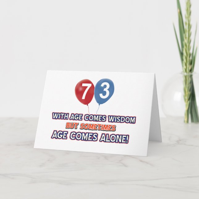 73 åriga vishetfödelsedagdesigner kort (Framsida)