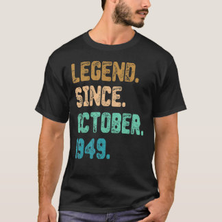 73 års ålder sedan oktober 1949 73:e födelsedag t shirt