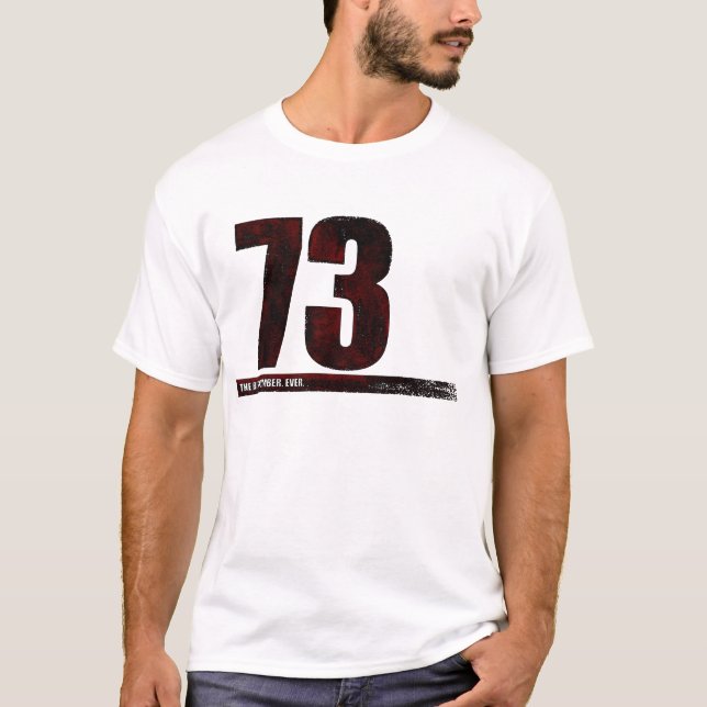 73 - det bäst numrerar tee shirt (Framsida)