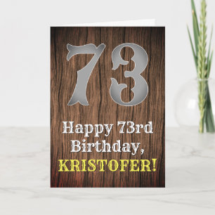 73:e födelsedag: Land Western Inspired Titta, Namn Kort