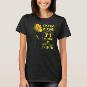 73:e födelsedagen 73 år gammal solros född januari t shirt