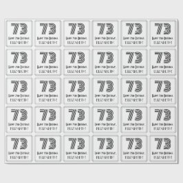 73:e födelsedagen: Art Deco Inspired Stil "73" + N Presentpapper