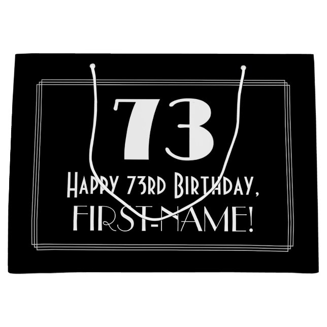 73:e födelsedagen: Art Deco Inspired Stil "73", Na (Framsidan)