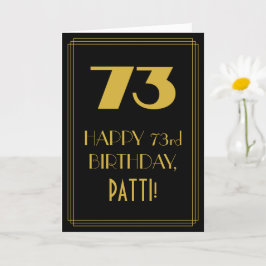 73:e födelsedagen ~ Art Deco Inspired Titta "73" & Kort