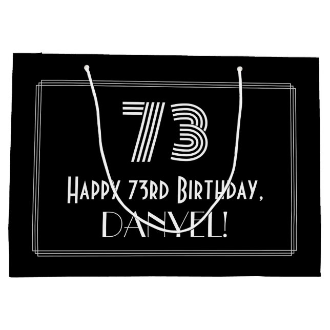 73:e födelsedagen - Art Deco Inspired Titta "73" o (Baksidan)