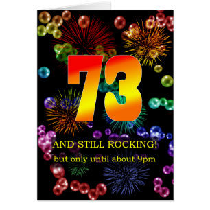 73:e födelsedagen fortfarande i raketläge hälsningskort