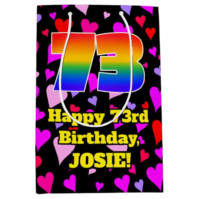 73:e födelsedagen: Loving Hearts Mönster, Regnbåge (Framsidan)