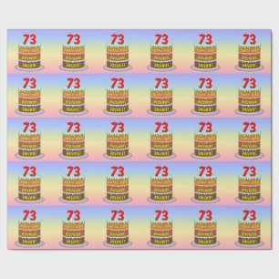 73:e födelsedagen: Roligt Cake and Candles + Anpas Presentpapper