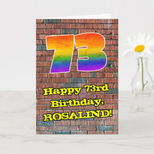 73:e födelsedagen: Roligt Graffiti-Inspired Rainbo Kort