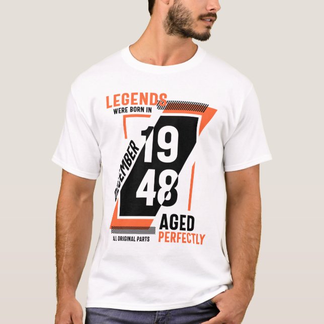 73:e födelsedagsljuden föddes i december 1948 t shirt (Framsida)
