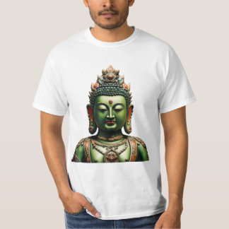 73 Grönt Tara - buddistisk mask T-Shirt