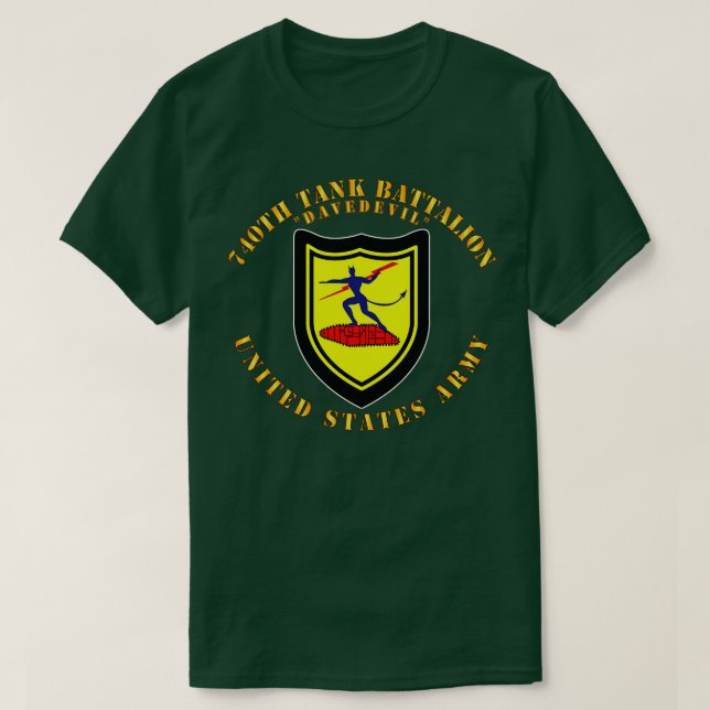 740:e Tanken bataljon DUI T Shirt (Design framsida)