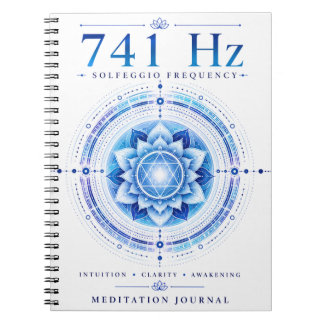 741 Hz Solfeggio-frekvens anteckningsbok – Intuiti