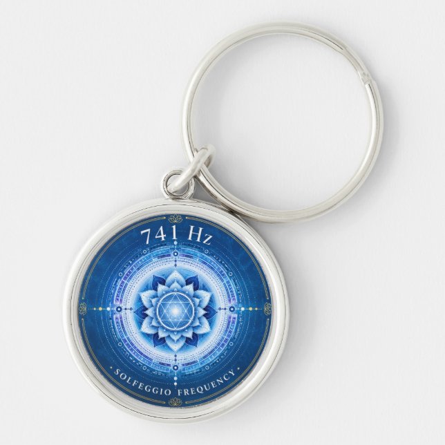 741 Hz Solfeggio Frekvens Nyckelring  (Framsidan)