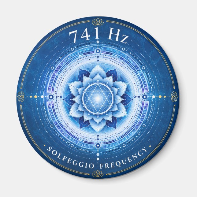 741 Hz Solfeggio-frekvensmagnet Magnet (Framsidan)
