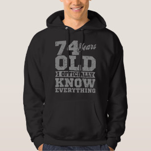 74 ÅR GAMLA 74 Birthday Gift Pappa vet allt Hoodie