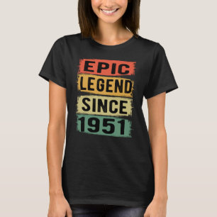 74 år gammal dag 1951 Epic legend 74:e födelsedage T Shirt