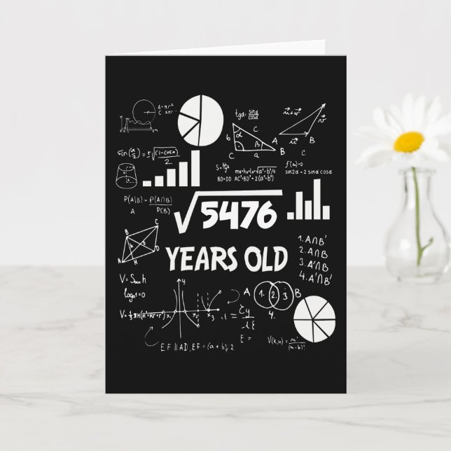 74 år gammal födelsedagspresent för matematiklärar kort (Liten växt)
