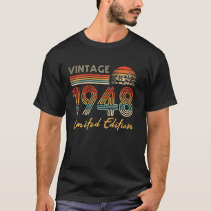 74 år gammal Vintage 1948 74:e födelsedagen T Shirt