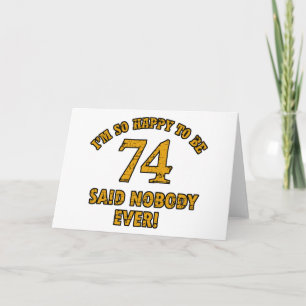 74 år gammala födelsedagdesigner kort