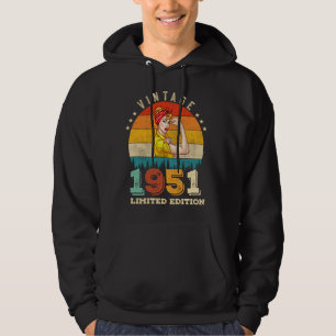 74-årig dag 1951 Vintage 74:e födelsedagen Kvinnor Hoodie