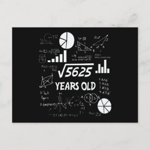 74 Årig Födelsedag Matematiklärare 74-årspresent Vykort