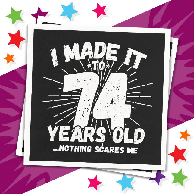 74-årsjubileum, 74-årsjubileum pappersservett (Skapare uppladdad)