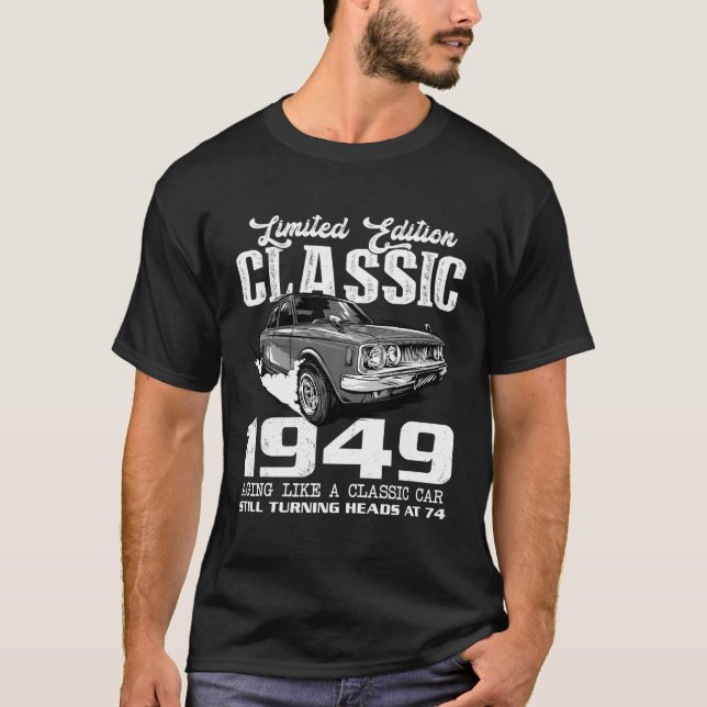 74:e bilen sedan 1949 för 74 t shirt (Framsida)