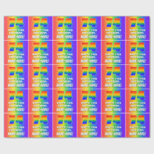 74:e födelsedag: färgfull, Roligt Rainbow Mönster