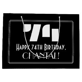 74:e födelsedagen ~ Art Deco Inspired Titta "74" +