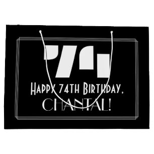 74:e födelsedagen ~ Art Deco Inspired Titta "74" +