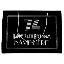 74:e födelsedagen - Art Deco Inspired Titta "74" o