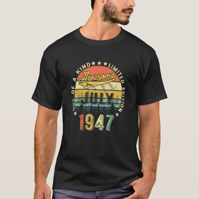 74:e födelsedagen Dekorationen juni 1947 Manar Kvi T Shirt (Framsida)