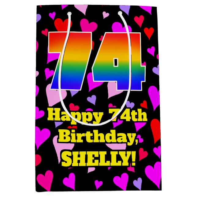 74:e födelsedagen: Loving Hearts Mönster, Regnbåge (Framsidan)