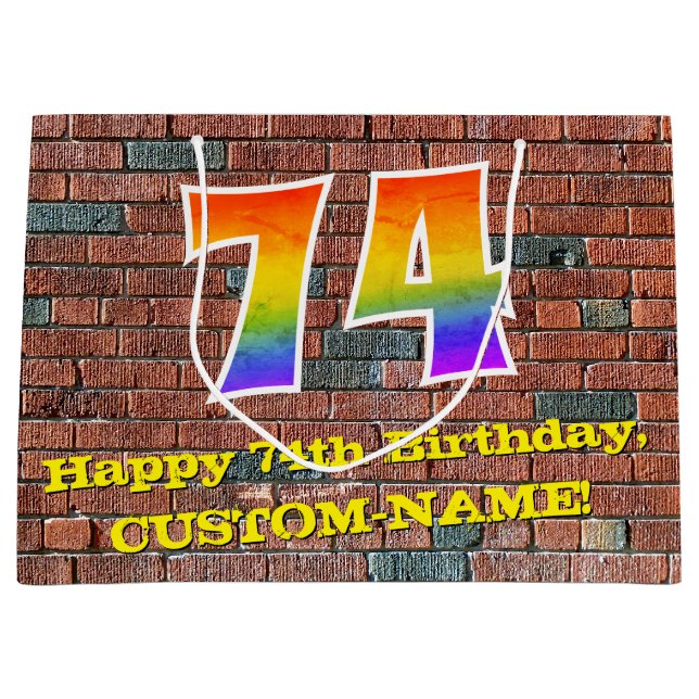 74:e födelsedagen: Roligt, Graffiti-Inspired Rainb (Framsidan)