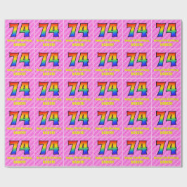 74:e födelsedagen: Rosa Rand & Hearts, regnbåge nr Presentpapper