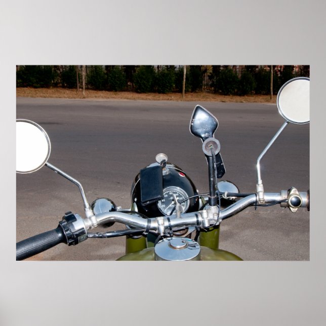750B-2-funkyars motorcykel med sidvagn Poster (Framsidan)