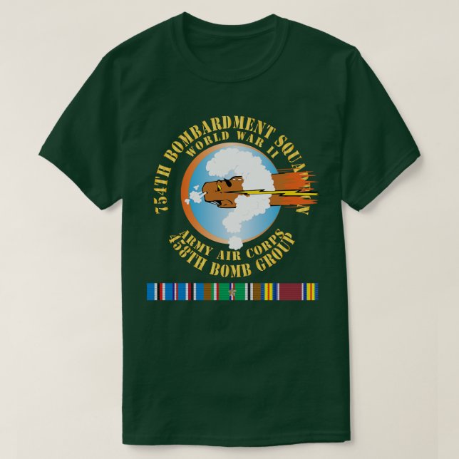 754:e bombattentatet mot 458:e bombgruppen WWII w T Shirt (Design framsida)