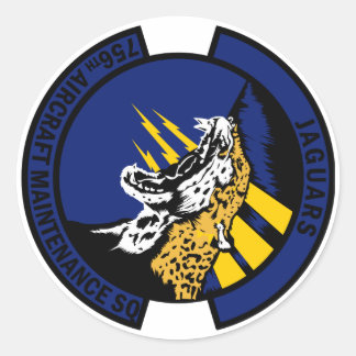 756:e flygplansunderhåll Squadron - Jaguars Runt Klistermärke