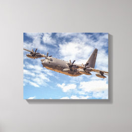 7574-C-130 Militärt Flygplan Canvastryck