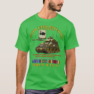 758:e Tanken Battalion Tuskers med Tank WWII EU SV T Shirt