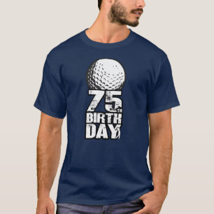 75 år Gamla Golfing Golfer 75:e Birthday  T Shirt